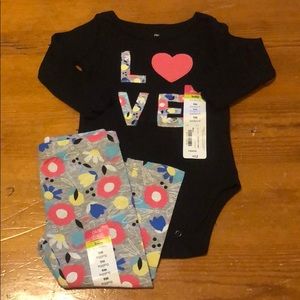 Floral Bodysuit and Pant Set